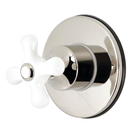 Kingston Brass KS3036PX Single-Handle Three-Way Diverter Valve with Trim Kit, Polished Nickel KS3036PX